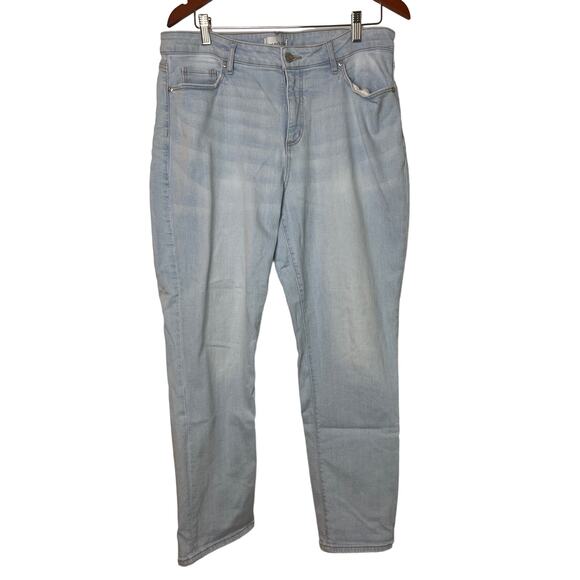 LOFT Denim - Loft The Girlfriend Straight Leg Jeans Size 31/12 Light Wash High Rise